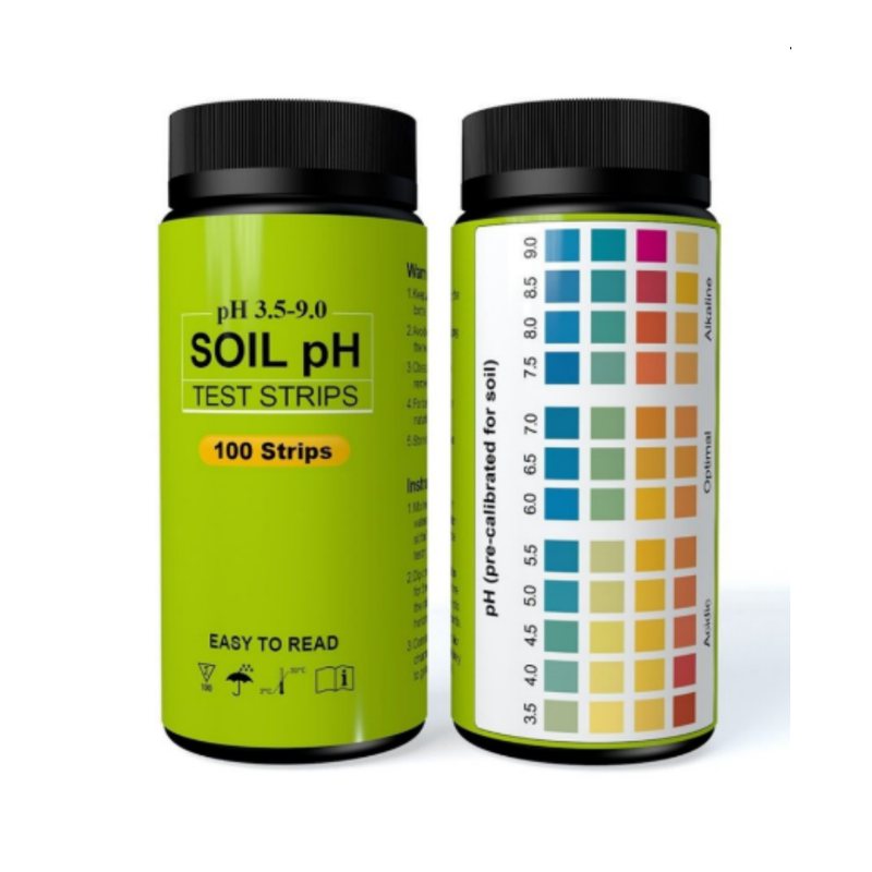 Soil pH test strips