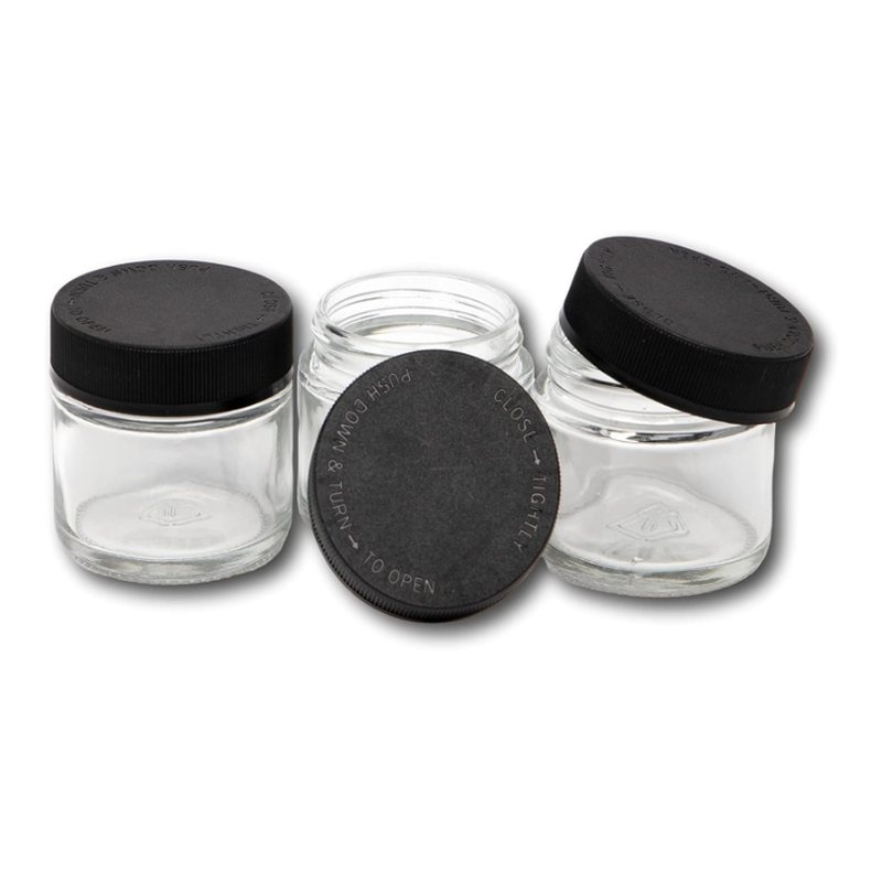 Child-proof glass jars · 30 ml