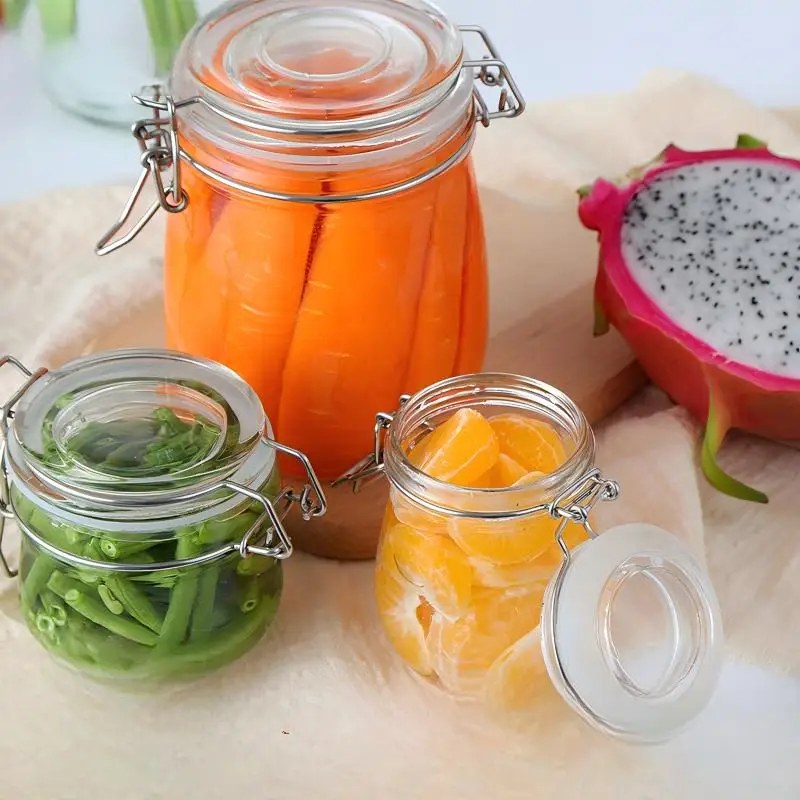 Round glass jars with clip lid · photo 4