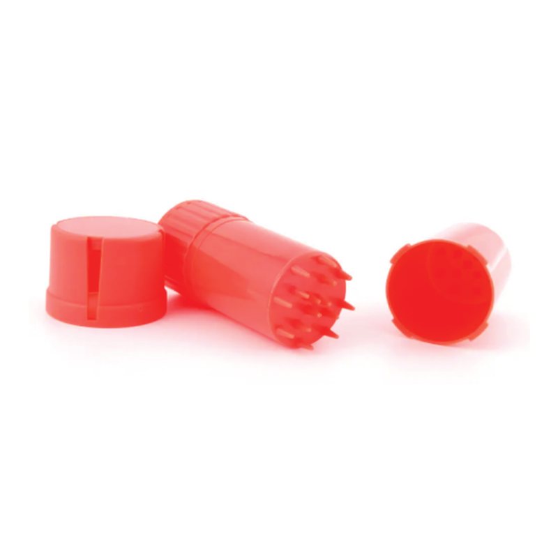 Custom plastic grinder containers · 47 mm · 3 parts