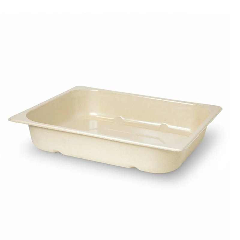 Sugarcane tray with compartments